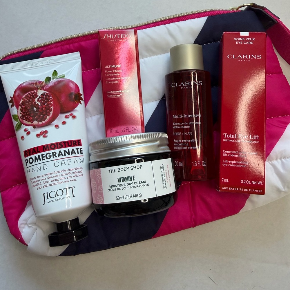 Firming & Radiance Luxury Skincare Set Shiseido, Clarins, The Body Shop